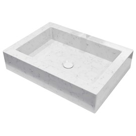 Voltaire 22" Ceramic Vessel Bathroom Sink in Static White