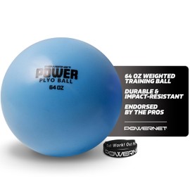 PowerNet Power Plyometrics Weighted Training Ball, Softball & Baseball Training Equipment, Weighted Baseballs to Increase Throwing Velocity (64 oz)