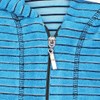 Aquarti Women's Bathrobe with Zip, Striped Pattern - l