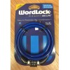 WordLock 4' x .32" Blue Flexible Steel Cable Word Combination