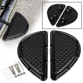 Unbranded Black Cut Diamond Rear Foot Floorboards For Harley Touring Ultra Limited FLHTK