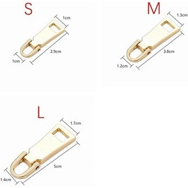 Gold Zipper Pull Replacement Repair, Zipper Slider Pull Tab, for Luggage Backpack Jacket Suitcase Coat Sewing Notions Supplies (M)