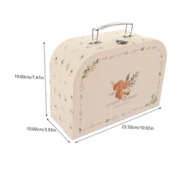 TOPPERFUN Portable Storage Box Party Paper Suitcase Suitcase Box Cardboard Storage Box Travel Suitcase Decorative Cardboard Box Flower Storage Box Wedding Gift Container