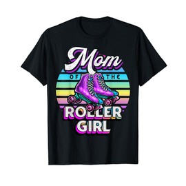 Mom of Roller Girl Roller Skating Birthday Matching Family T-Shirt
