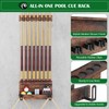 WHEARTED Wall Mount Pool Stick Holder, Billiards Pool Cue Rack