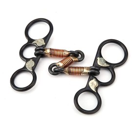 Snaffle Western Stainless Steel Black Snaffle Bit Training Stiff Bit Copper Wire Wrapped Mouth