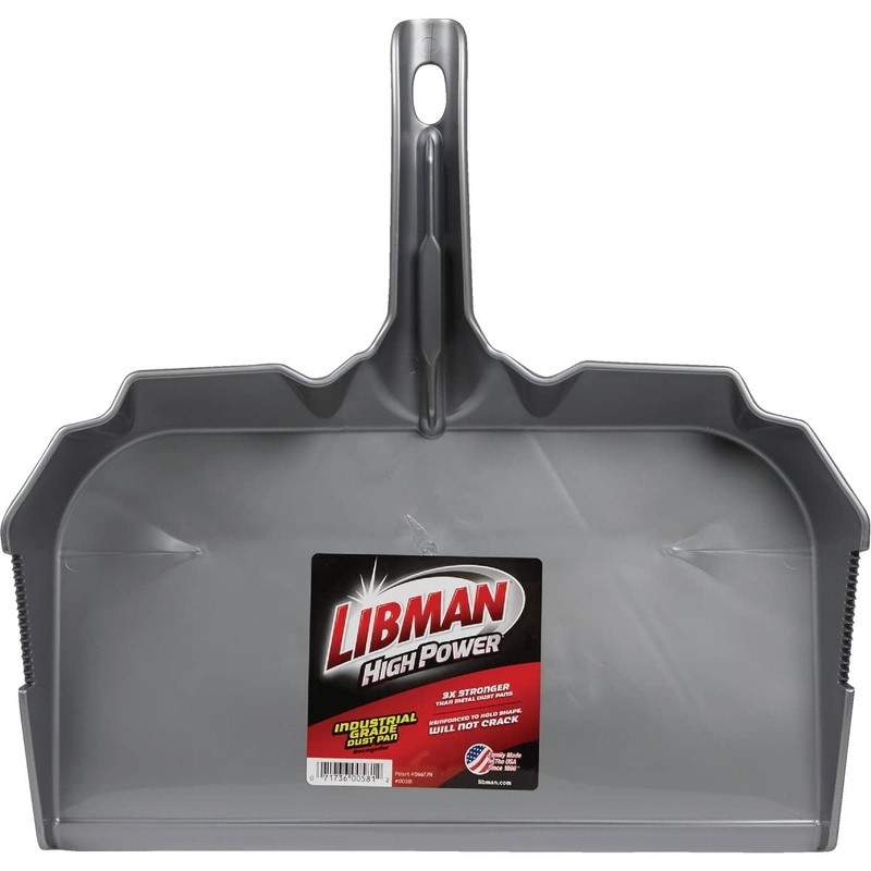Libman 581 Industrial Grade Dust Pan with Jagged Teeth to