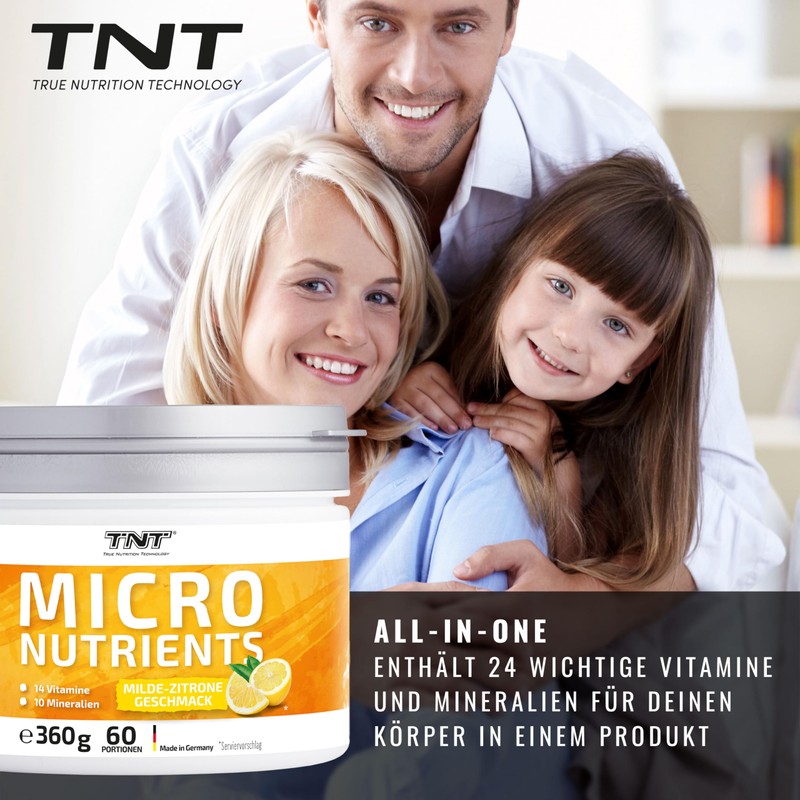 TNT Multivitamin Powder with 24 Vitamins & Minerals (360g) •