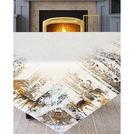 Kamaca Series deer family in winter forest high-quality print motif - a piece of jewellery for winter or Christmas.