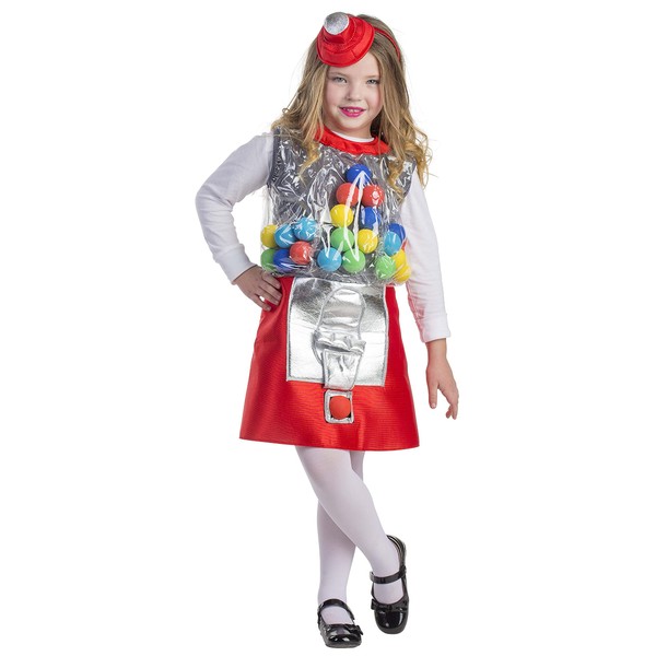 Dress Up America Gumball Machine Costume – Candy Girl Costume for Kids