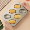 AOGVNA 6-Cup Nonstick Madeleine Pan 2 Pack Heavy Tinned Steel