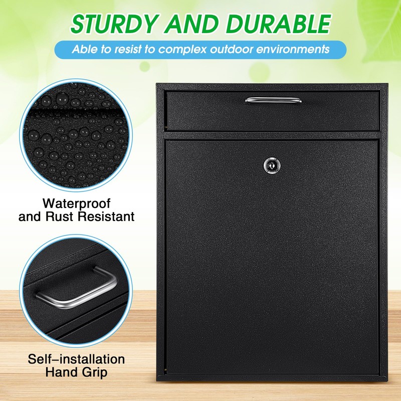 Yaocom Locking Mailbox with Key for Outdoor 18 x 15