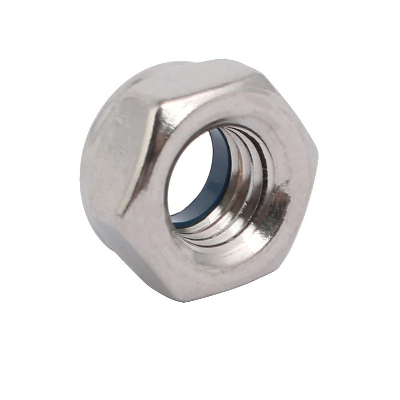 TA-VIGOR 4Pcs M10 x 1.5mm Nylon Hex Lock Nuts, 304