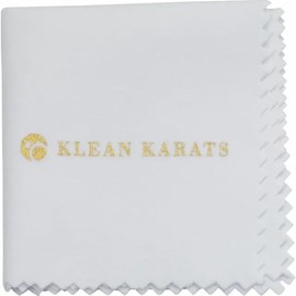 Single 8"x8" Klean Karats Treated Polishing Cleaning Cloth | Premium Tarnish Remover | Keeps Jewelry Clean and Shiny | Great for Silver, Gold and Platinum Metals (1 Piece)