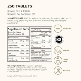 Solgar Vitamin B-Complex + C - 250 Tablets