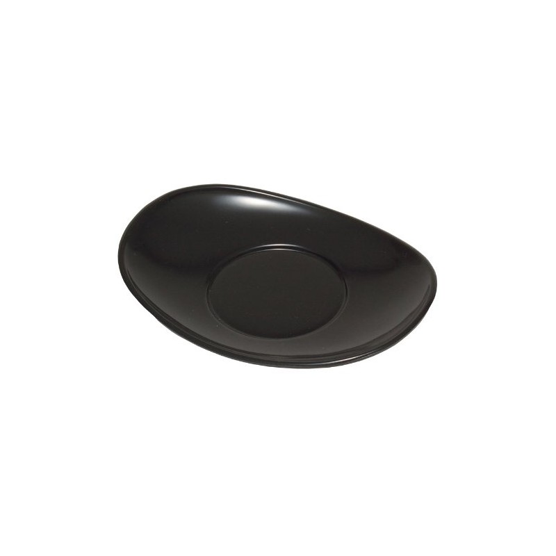 Lacquer 遊館 chionoecetes Painted Black 小判 茶托 5 Piece Set