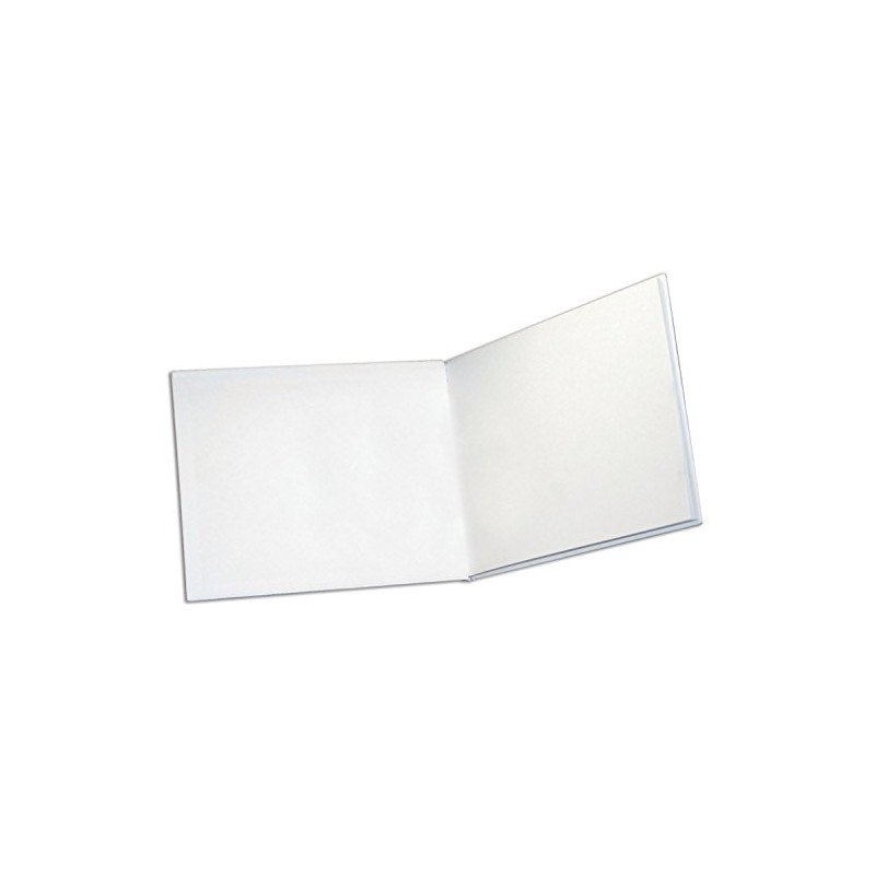 Ashley Landscape Hardcover Blank Pages Book, White, 8.5" x 11",10710