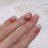 Sweet peach handmade nail tip - petit round / 달콤