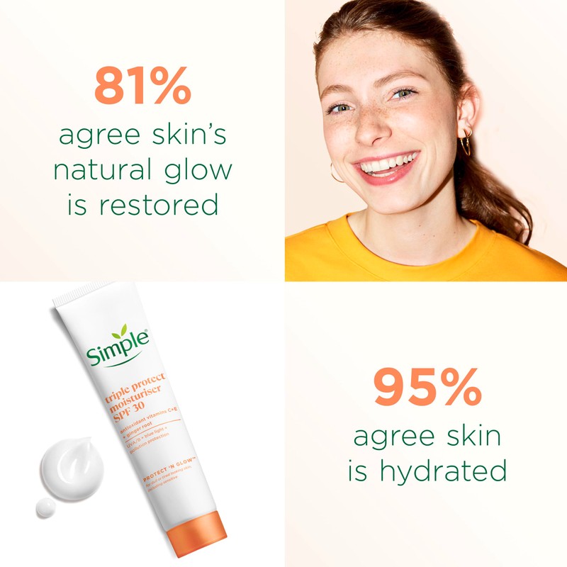 Simple Simple Protect 'N' Glow Triple Protect Moisturiser SPF 30