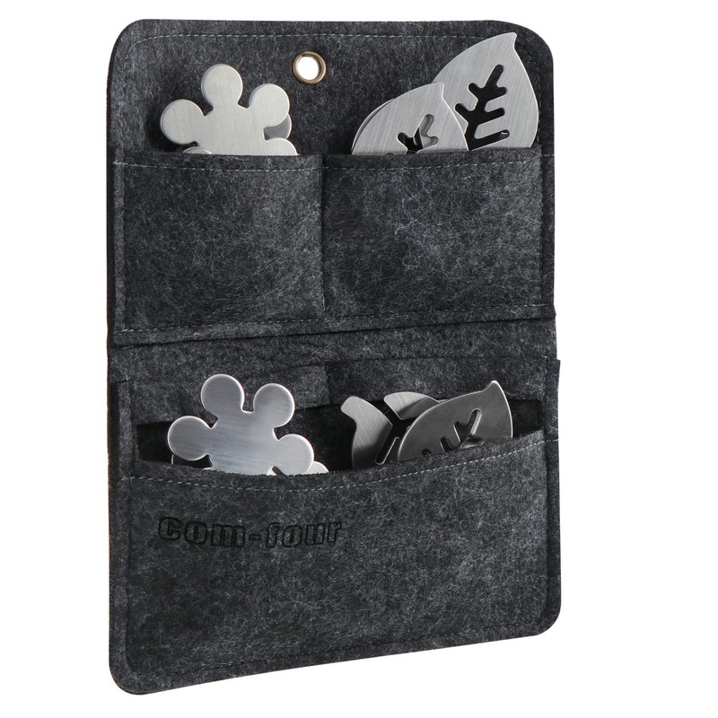com-four® 2 x Hanging Shelves - Practical Felt Hanging Organiser