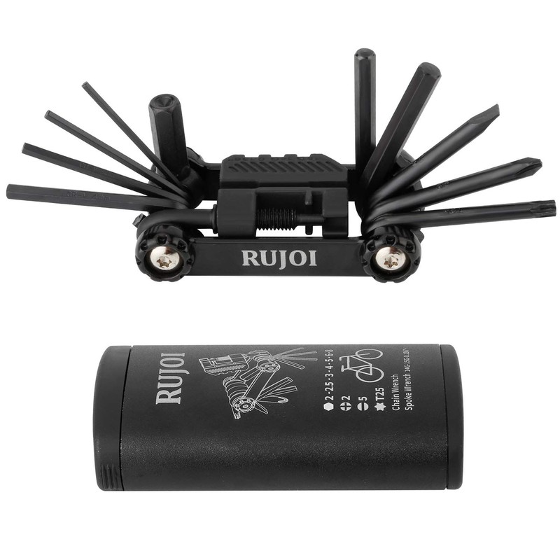RUJOI 14-in-1 Bicycle Multifunction Tyre Repair Kit Bicycle Tool with