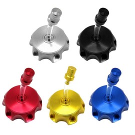 CNC ALUMINUM FUEL METAL TANK GAS CAP 125cc - 250cc ATV PIT DIRT BIKE GY6 STORE (BLACK)