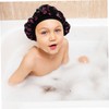 Beavorty 2pcs Children's Printed Wide- Brimmed Elastic Caps Reusable Bath