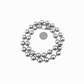 Glory Qin 10mm Stainless Steel Ball Chain Necklace, Extra Large Silver Color Ball Chain With Connector, DIY Bracelet Necklace Making (10mm, 16 Inches)