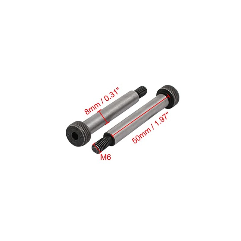 Sourcingmap 5pcs 40Cr Steel Shoulder Bolt 8mm Shoulder Dia 50mm