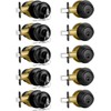 5 Pack Front Door Lock Set Matte Black,Exterior Door Lock