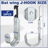 Zonon 25 Pcs J Hooks for Hanging 1-5/16 Inch Metal
