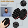 Pack of 2 Hair Brush Sponge and Afro Comb, Black