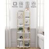 Hzuaneri Corner Shelf Stand, Corner Bookshelf, Storage Standing Shelf Unit