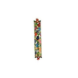 World of Judaica Yair Emanuel Mezuzah Cut by Laser – Bright Pomegranates