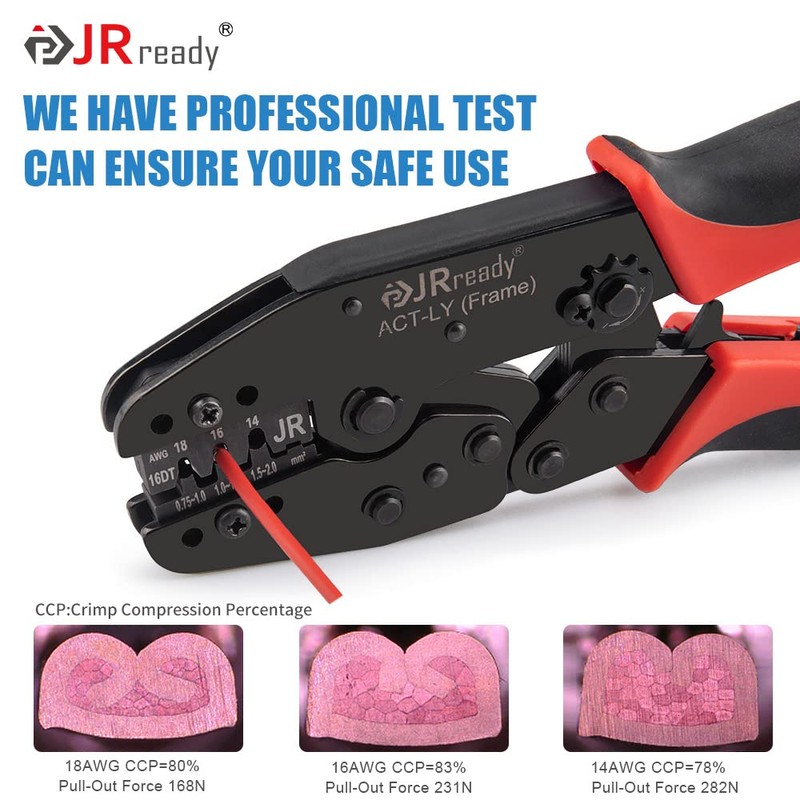 JRready Deutsch Crimp Tool ACT-LY-16DT with 2 3 4 6