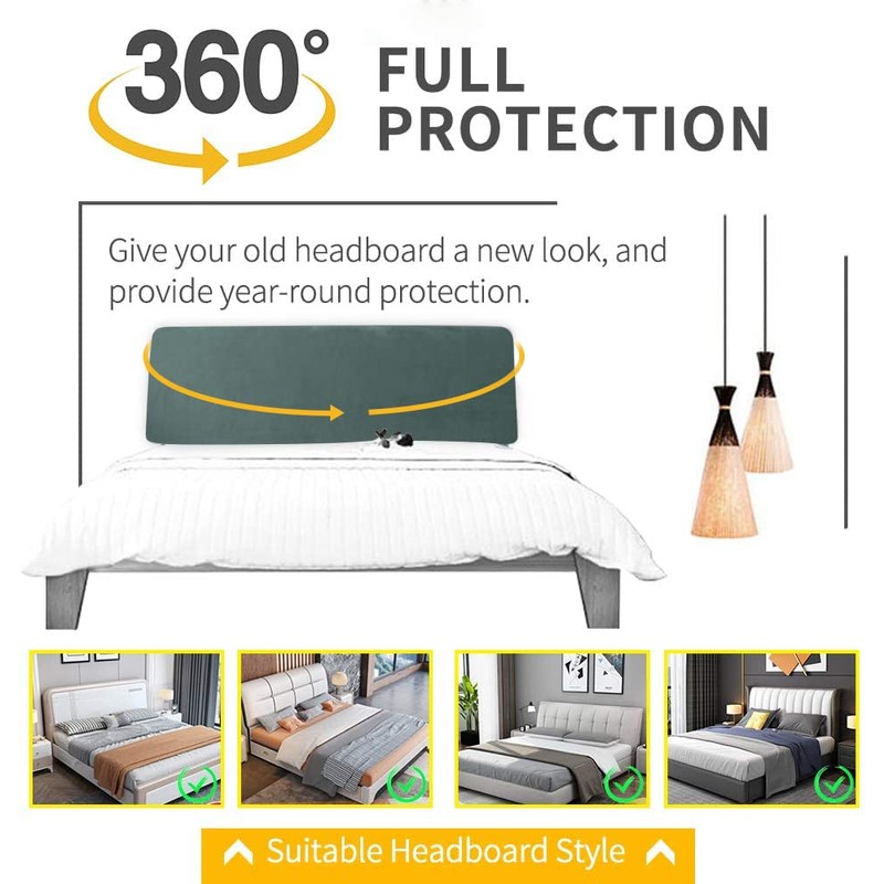 DUJUIKE Bed Headboard Slipcover, Stretch Bed Headboard Cover, Dustproof Protector