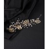 Deniferymakeup Gold Leaves Hair Vine Pearls Hair Vine Bridal Headpiece