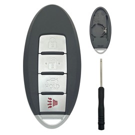 4 Buttons Replacement Key Fob Shell Cover fit for 2015 2016 2017 2018 Nissan Altima Maxima Rogue Infiniti Q50 EX35 FX35 FX45 G35 I35, Q45 QX56 Remote Control Key Fob