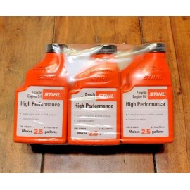 STIHL NEW Genuine STIHL (6) 2.5 Gal HP High Performance 2-Cycle Engine Oil 6.4 fl oz