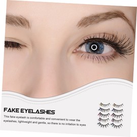 WOONEKY False Eyelashes Strip in Bulk 5 Pairs Curly Lash Extensions Easy to Apply for Day/night Look