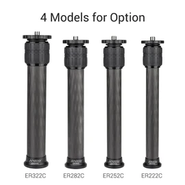 Andoer ER252C 25mm Tube Diameter Carbon Fiber Tripod Extender 2-Section Center Column Extension Tube Compatible with Zhiyun FeiyuTech hohem Handheld Gimbals All Tripods Max. Load Capacity 8kg
