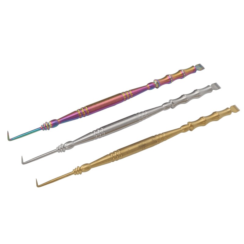 3pcs Stainless Steel Eyelash Lift Brushes Double Ended Lash Separator