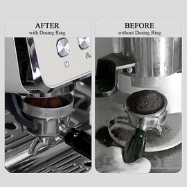 51mm Espresso Dosing Funnel with Strong Magnetic Suction, Lightweight Aluminum Coffee Dosing Ring Compatible with 51mm Portafilter, Perfect Espresso Accessories (51mm)