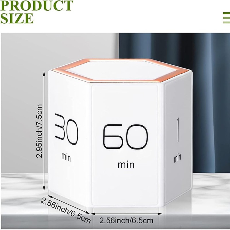 FUNFANG Hexagon Digital Clock Timer Magnetic Cubes Timer Kitchen Hexagon