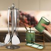 Green Toothbrush Holders for Bathrooms, 2 Cups Toothbrush Holders for