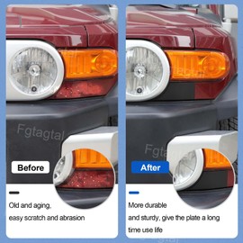 Front Bumper Grille Headlight Filler Trim Compatible with Toyota FJ Cruiser 2007-2021 Front Headlight Lower Replacement Plate Protection Accessories 52513-35100 (Matte Black, Left+Right)