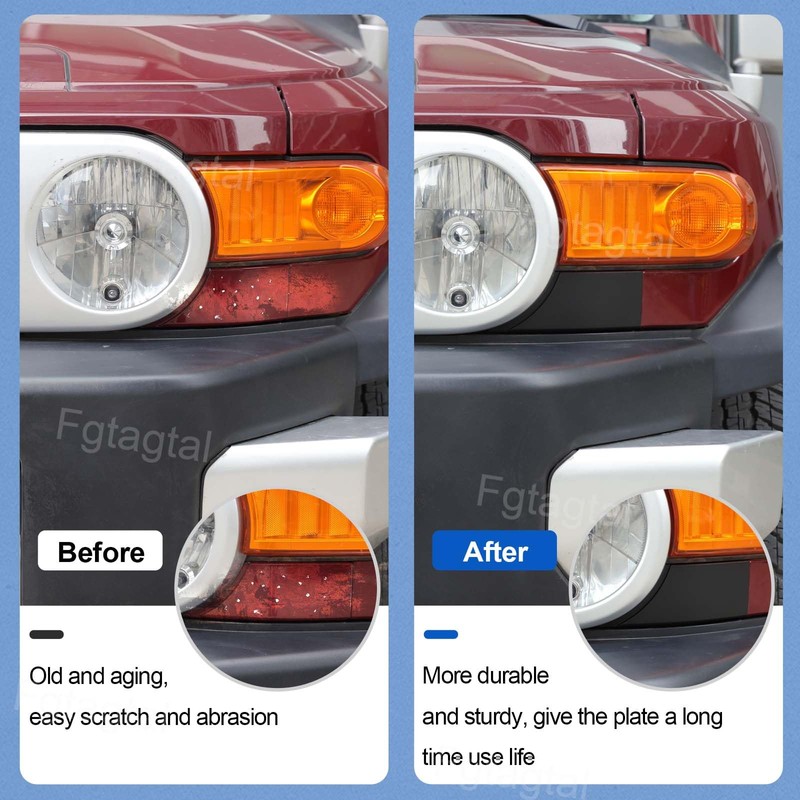 Front Bumper Grille Headlight Filler Trim Compatible with Toyota FJ