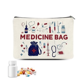 ShiQiao Spl Medical Emergency Storage Bag for women men Travel Medication Organiser Pouch First Aid Kit Pill Storage Pouch for doctor nurse Birthday Christmas Gifts Toiletry Cosmetic Bag with Zipper