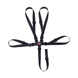 5-Point High Chair Safety Belt - Adjustable Baby Child Belt, Universal Replacement Strap for Pushchairs & High Chairs, Child Safety Lock (Black)