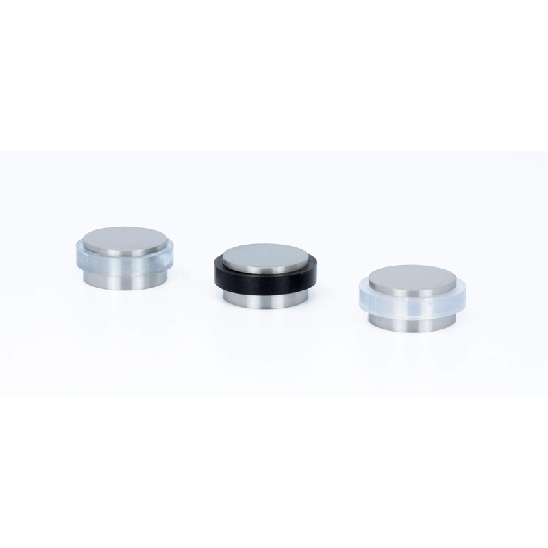 EVI|Adhesive Door Stop| Stainless Steel with Transparent Rubber|High Resistance